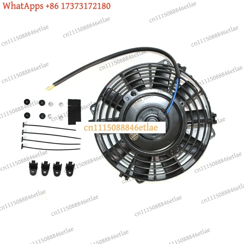 k 3 High Performance 80W Auto Condenser Fan 12V/24V 8 9 10 12 14 Inch Electronic Cooling Fan for Car AC System Universal Fit
