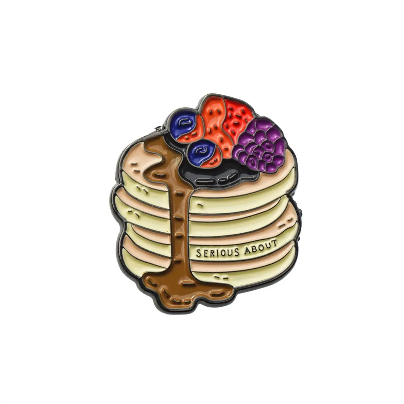 Cute Pancakes Hard Enamel Pin Lapel  Badge Brooch Gifts for Kids Friends