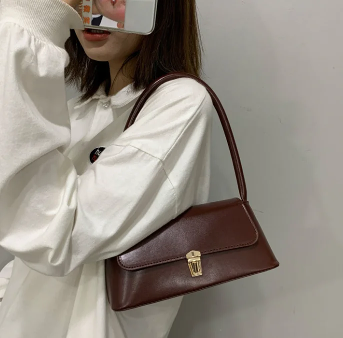 Französische Kleine Trendige Umhängetaschen für Damen 2025 Neuer Stil Modische Handtaschen Vielseitige und Stilvolle Umhängetasche Komplett – Detail 14