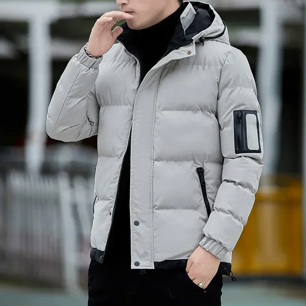 2024 Jackets Winter Men's Padded Jacket Middle-aged and Young Large Size Light and Thin Short Padded 23 Jacket Warm Coat