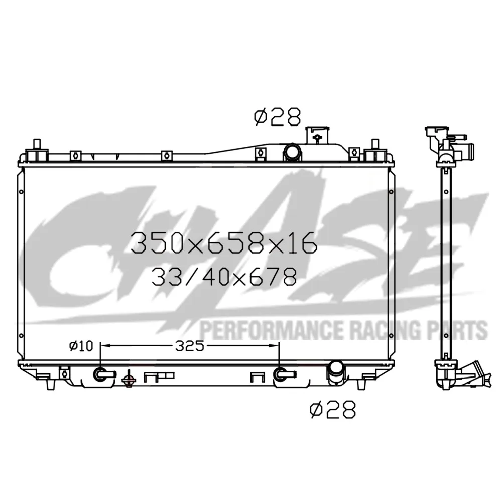 مشعاع سباق من الألومنيوم لـ ES7 ES8 ACUR a EL 2001-2005 في MT 26mm 19010-PMM-A51 19010-PMM-A52 19010-PLC-901 #6