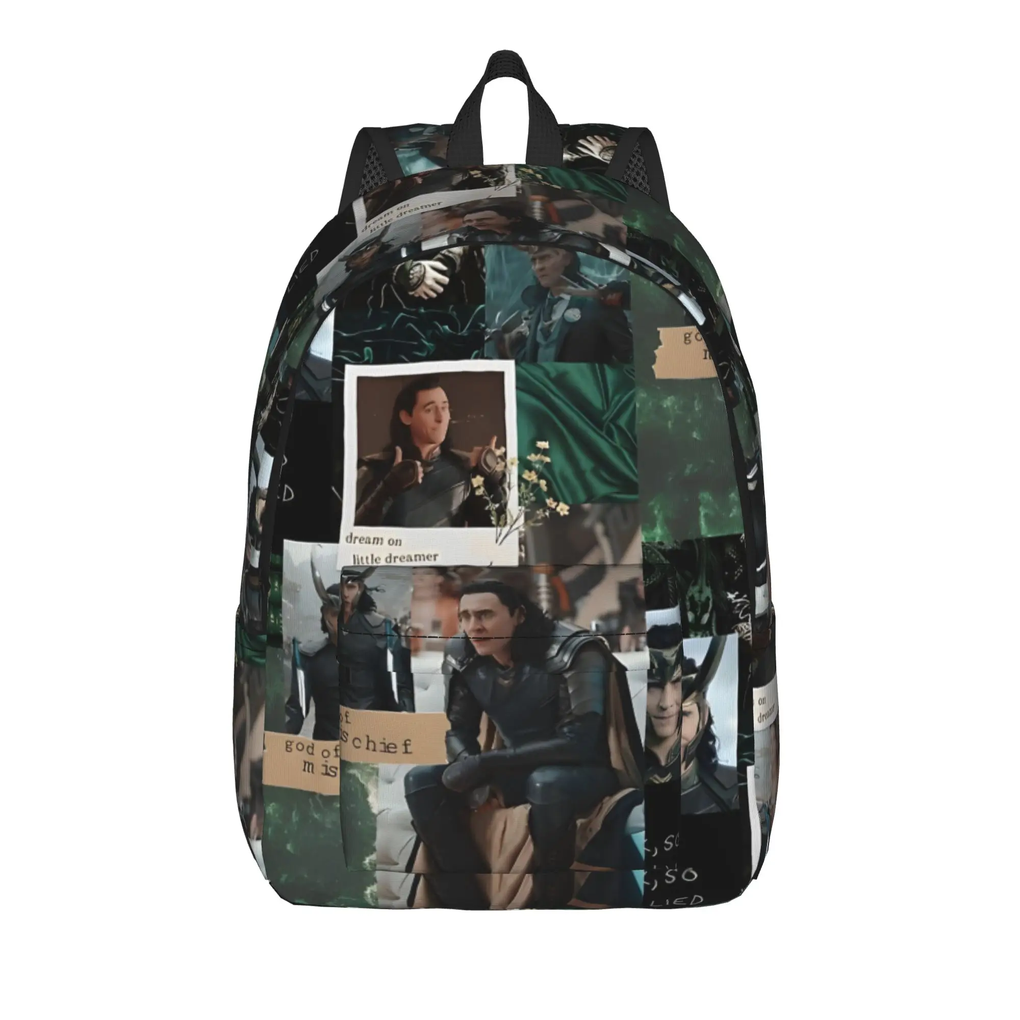 

Back to school season Snack Storage Aesthetic Loki Wallpaper Laptop Bag Marvel High School Students Storage Bag Backpack