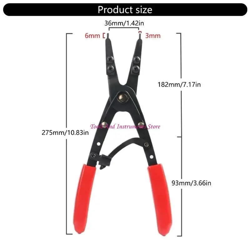 10" Comfortable Grip Snaps Rings Pliers for Trucks Pickup Circlip Removal Tool C7AC
