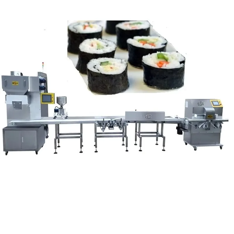 Automatic Round Sushi Roll Maker Machine Commercial Sushi Rice Rolling Equipment for Food Factory Production