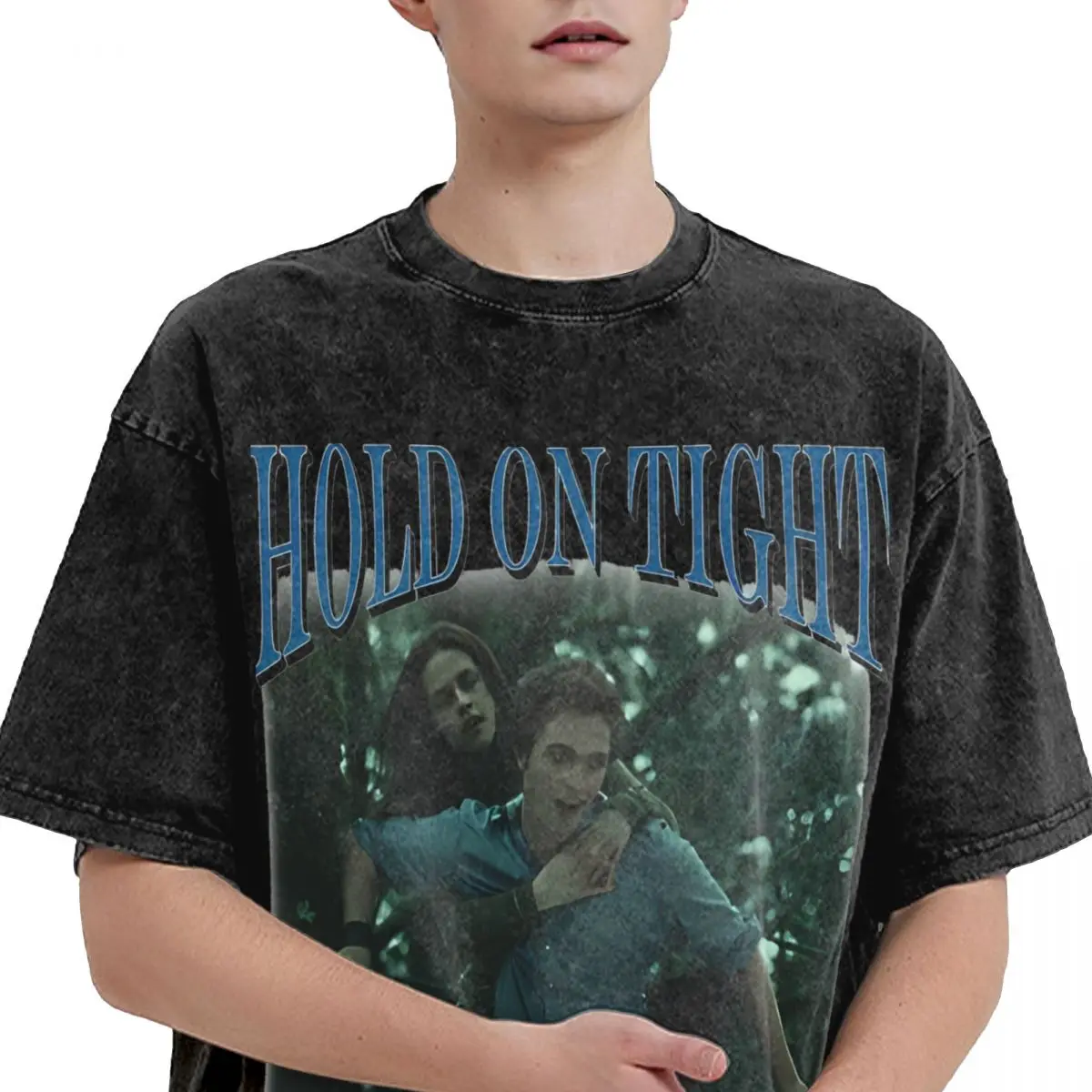 Hold On Tight Spider Monkey T-Shirts Edward Cullen Top Tees Summer Vintage Short Sleeve T-Shirt O-Neck Hip Hop Casual Tshirt Hot