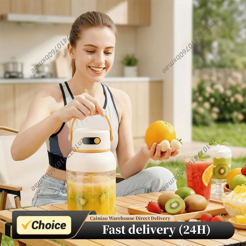 2-In-1 38 Blades Mini Wireless Personal Cup Type-C Rechargeable Multi-Functional Juicer Cup for Gym&Home&Office&Sports Outdoor