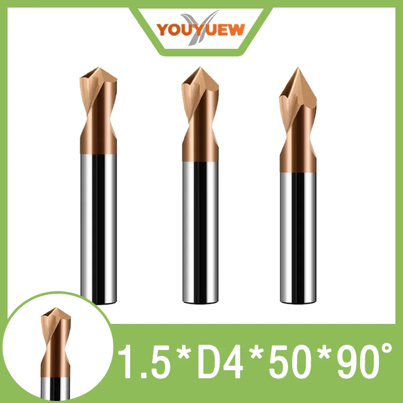 

YOUYUEW Fixed point drill 90 degree 120 chamfer cutter tungsten steel milling cutter centering drill bit alloy positioning drill