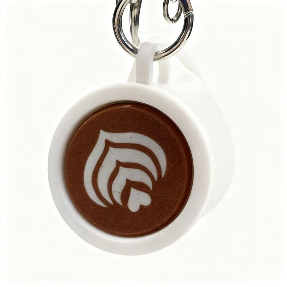 3D-gedruckter Clicker-Schlüsselanhänger, Simulations-Lebensmittel, lustiger Fingerknopf-Anhänger, Fidget-Sensorik-Kaffee-Beruhigungs-Schlüsselanhänger, Taschenanhänger – Detail 8