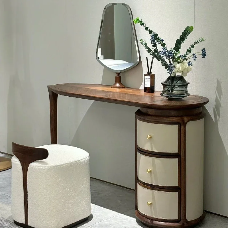 

Small Stool Storage Vanity Table Wood Drawers Nordic White Chair Cabinet Dressers Makeup Desk Girl Penteadeira Furniture Home
