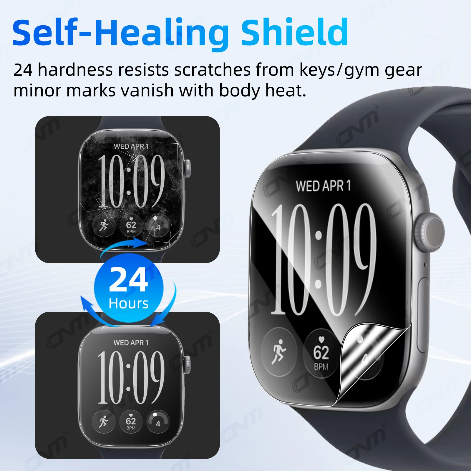 Hydrogel-Folie für Apple Watch Series 12 42mm/46mm Kratzfeste HD Vollflächige Schutzfolie für Bildschirm und Zubehör – Detail 4