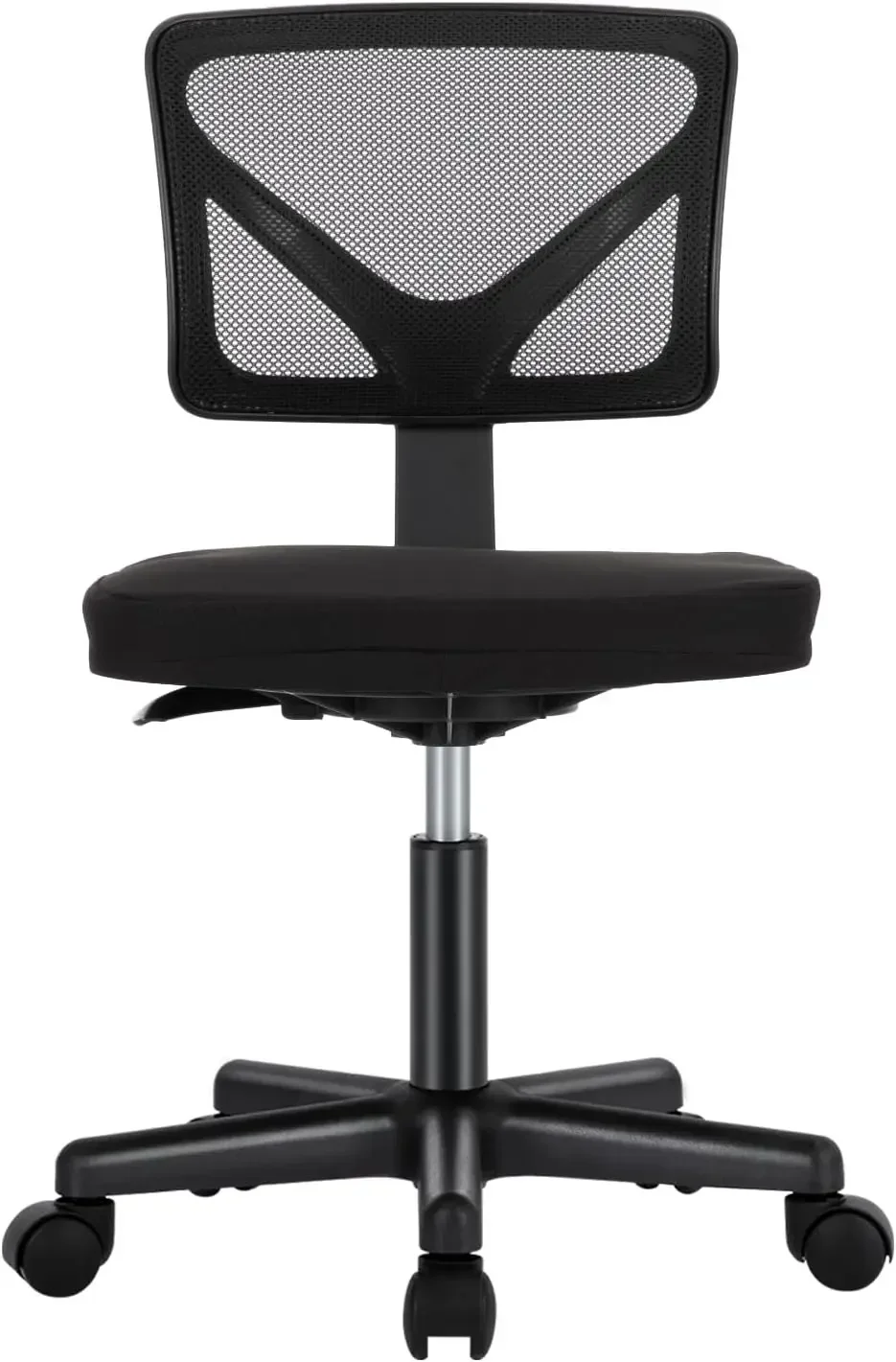 Armless Desk Chairs, Ergonomic Low Back Computer Chair No Arms, Adjustable Rolling Mesh Task Work Swivel Chairs