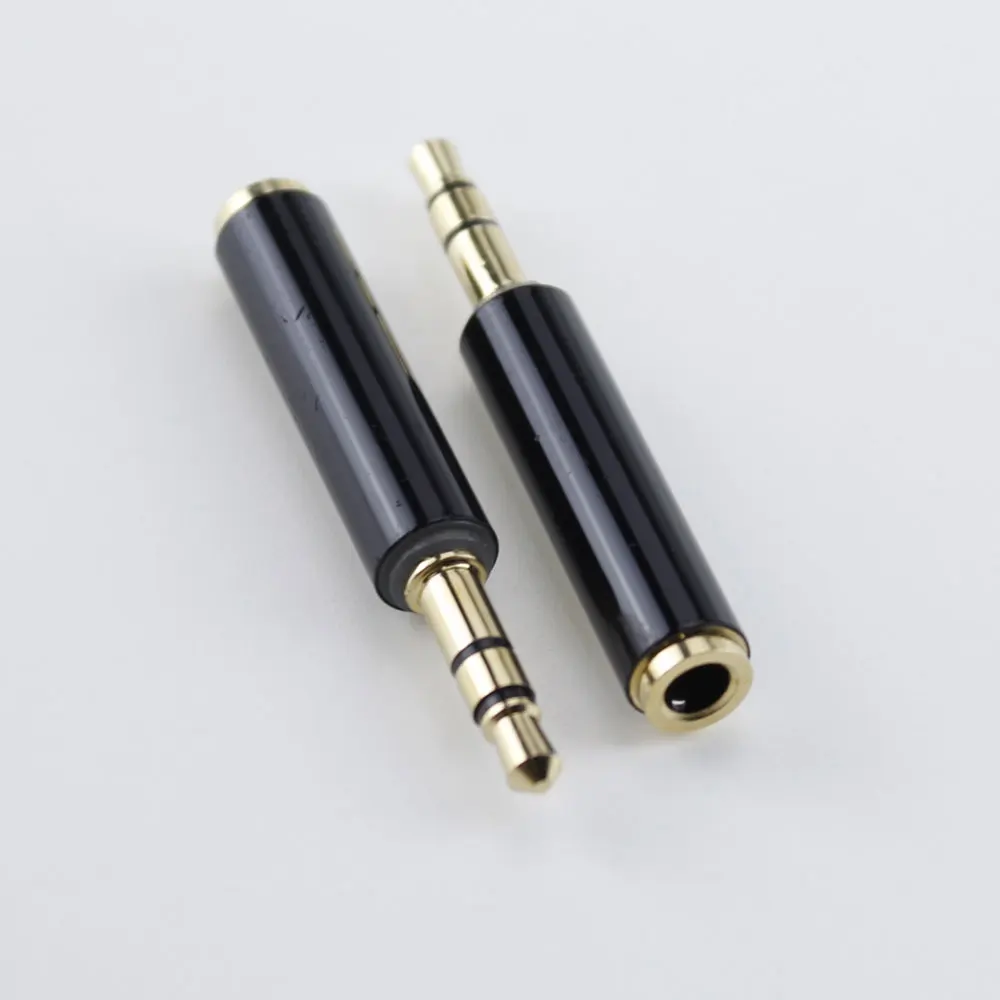 Pure Copper Gold Plated 3.5mm TRRS Audio Stereo TRS Male To Female Adapter Connectors