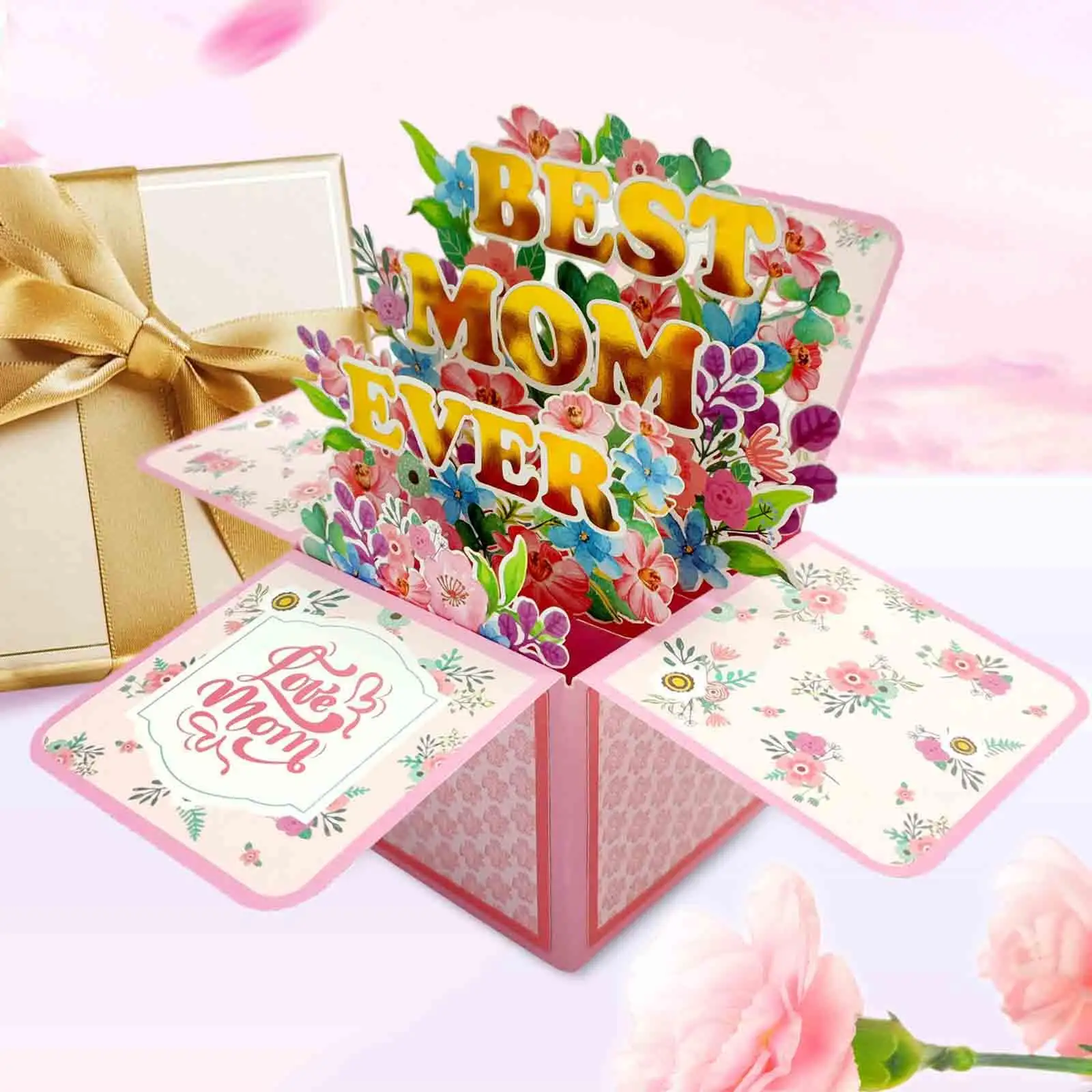 Открытка ко Дню матери Открытка ко Дню матери с конвертом Открытка в коробке Поздравительная открытка ко Дню матери Открытка на день рождения для бабушки и мамы