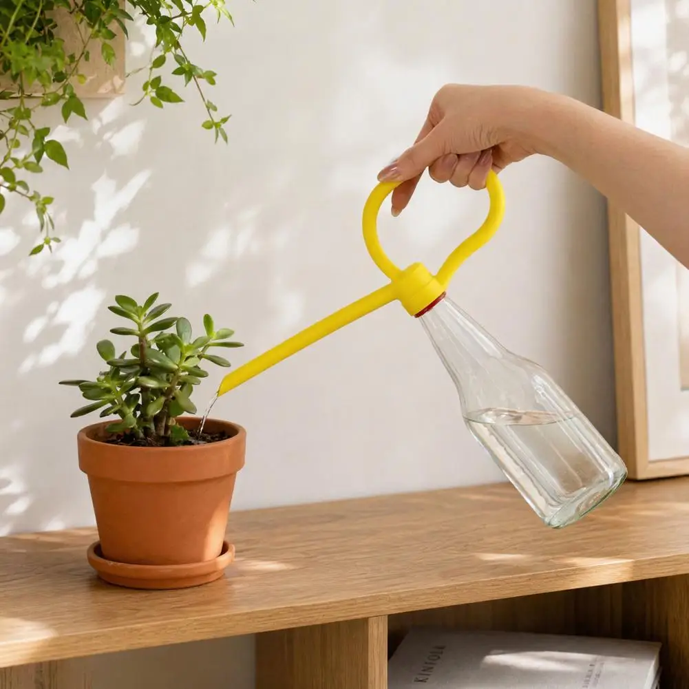 Watering Spout for Bottles Bottle Cap Watering Spout with Handle Easy Pouring Gardening Tool No Spill Long Slender for Potted