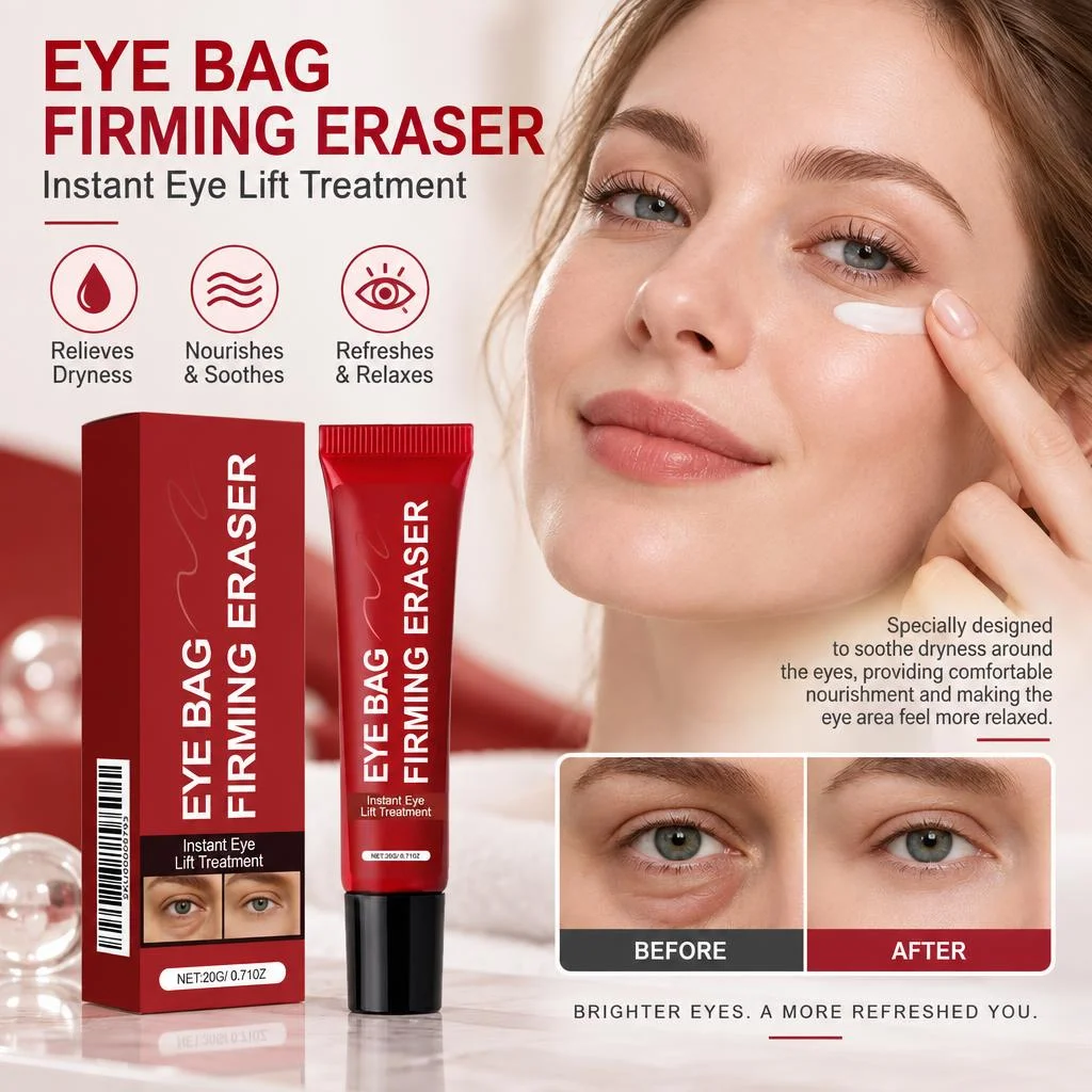 Eye Bag Firming Eraser Instant Eye Lift Cream Moisturizing Reduce Fine Lines Anti-Aging Eye Skin Care for Dark Circles Daily Use