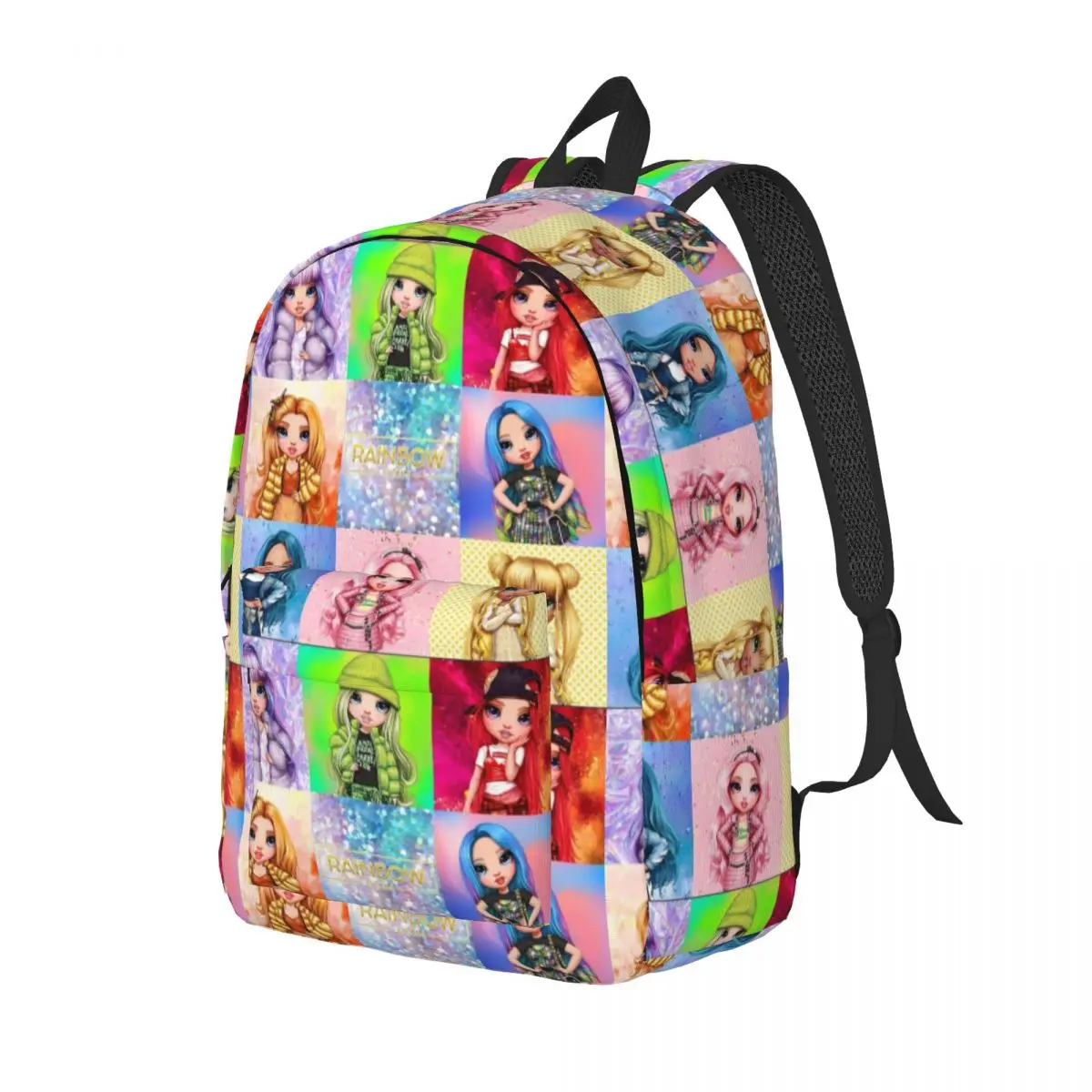 Tęczowa wysoka plecak dla dziewcząt do przedszkola uczeń plecak Bookbag Boy Girl Kids Daypack Gift