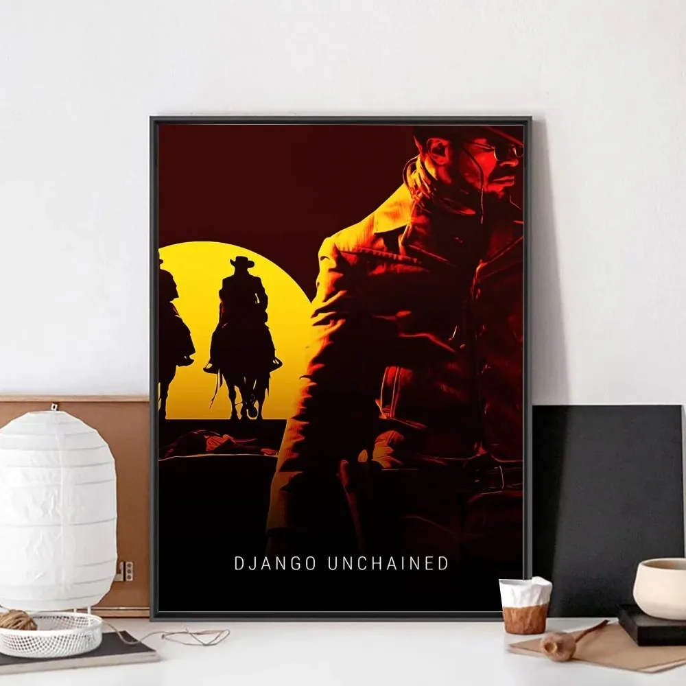 الفيلم الكلاسيكي جانغو غير مقيد المشارك الرجعية المشارك قماش اللوحة جدارية الحديثة غرفة المعيشة المنزلي غرفة نوم دراسة الفن الزخرفية #4