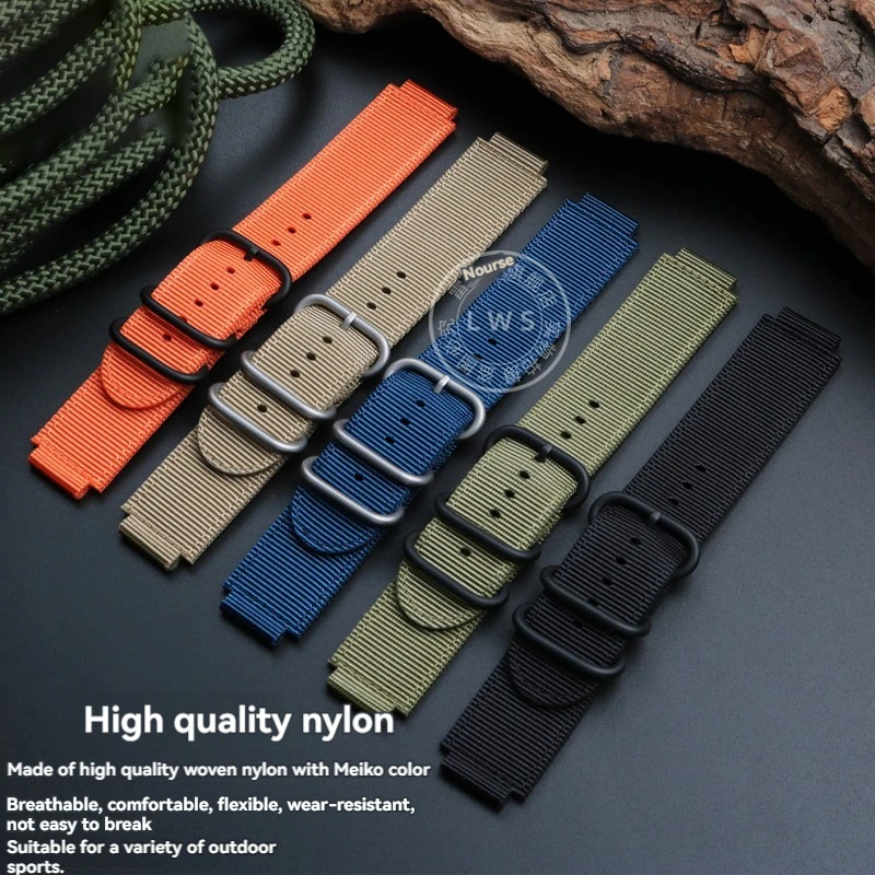 For Casio G-SHOCK DW-H5600 Bluetooth heart rate watchband modified small block Nylon canvas strap bracelet Men\'s accessories