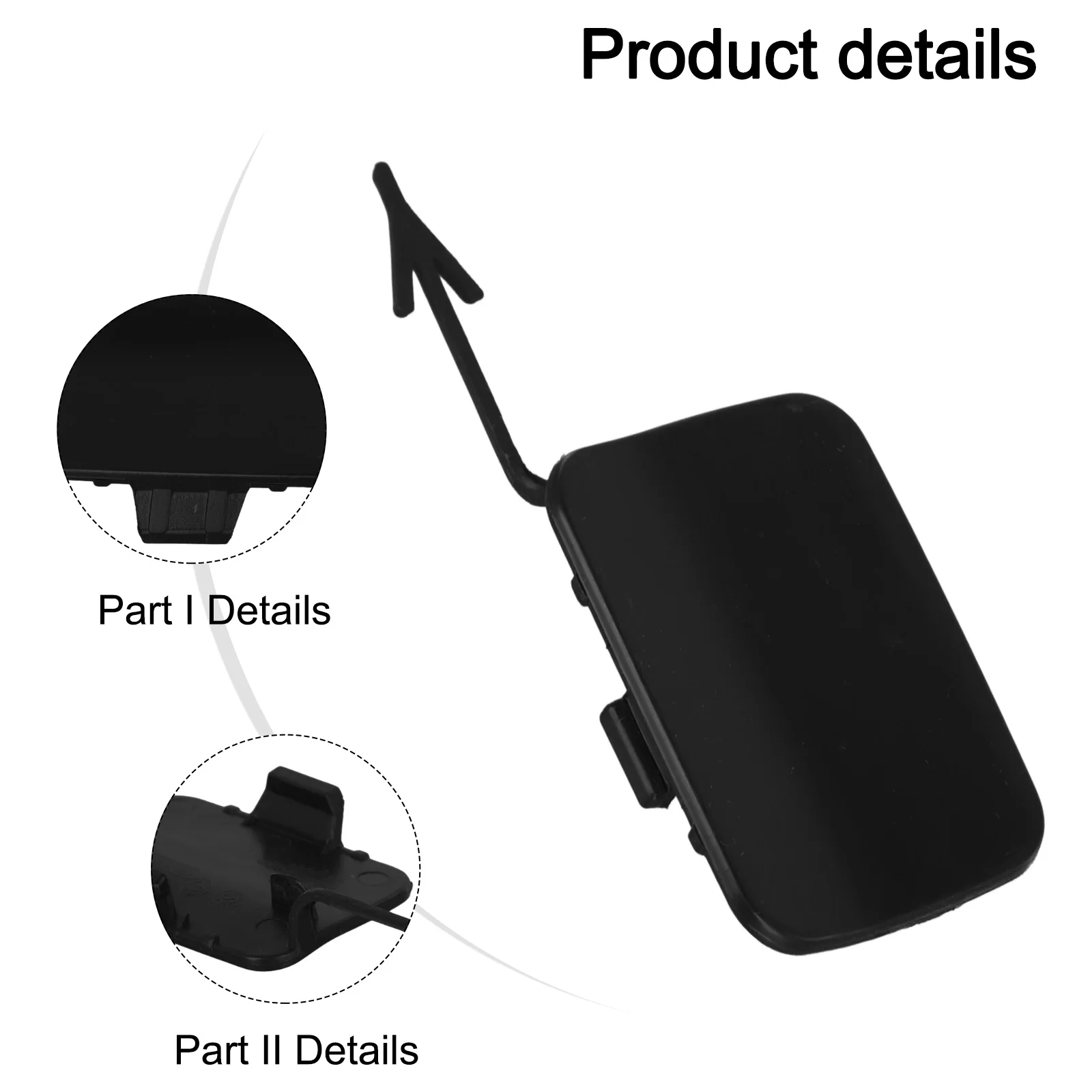 Right Rear Bumper Tow Hook Eye Cover Cap Replacement for For Q7 4MB Base 2016 2019 Part Number 4M0807442A ABS Material