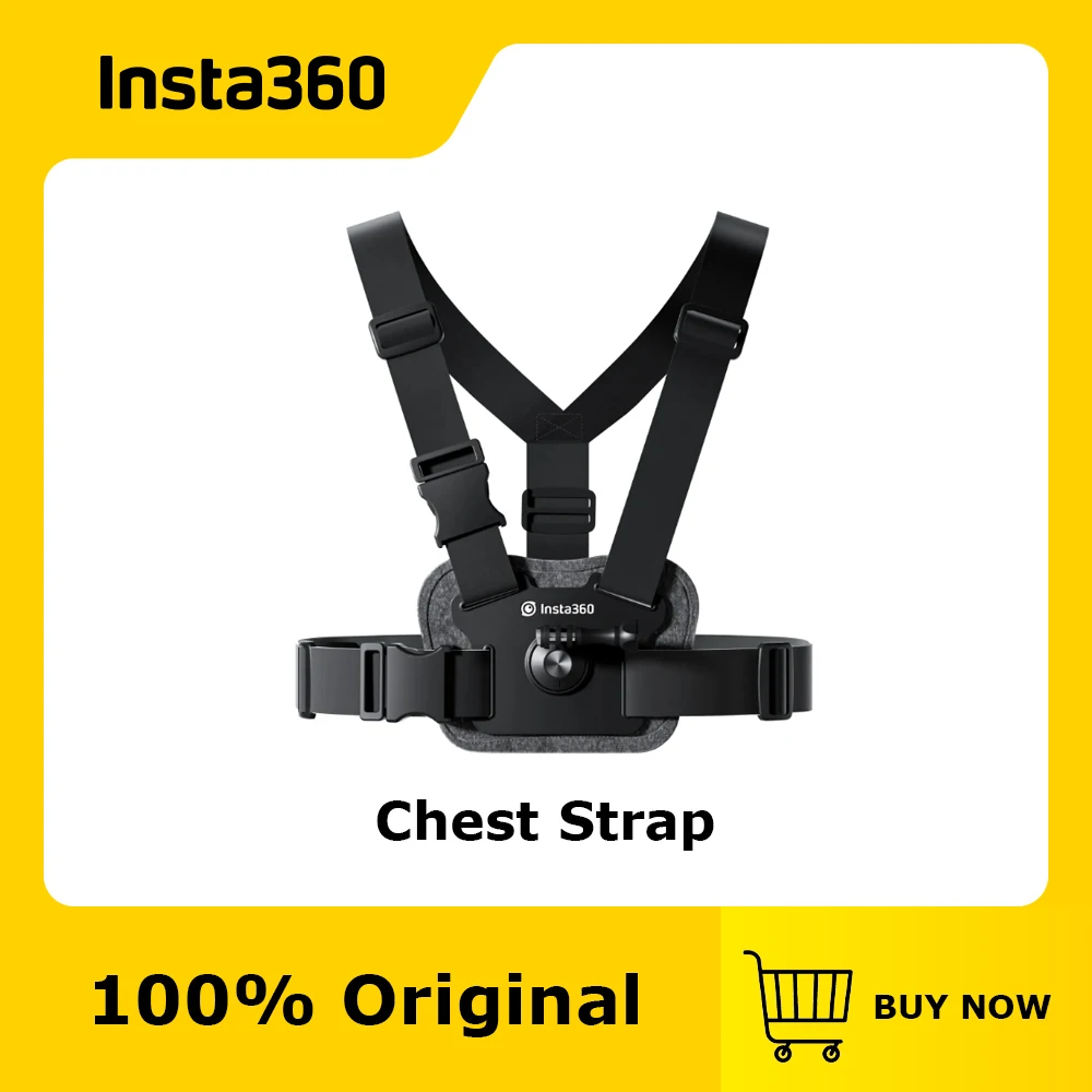 Official & Original Insta360 Chest Strap, Motorcycle/Bicycle Accessories Compatible with GoPro/Insta360 Action Camera