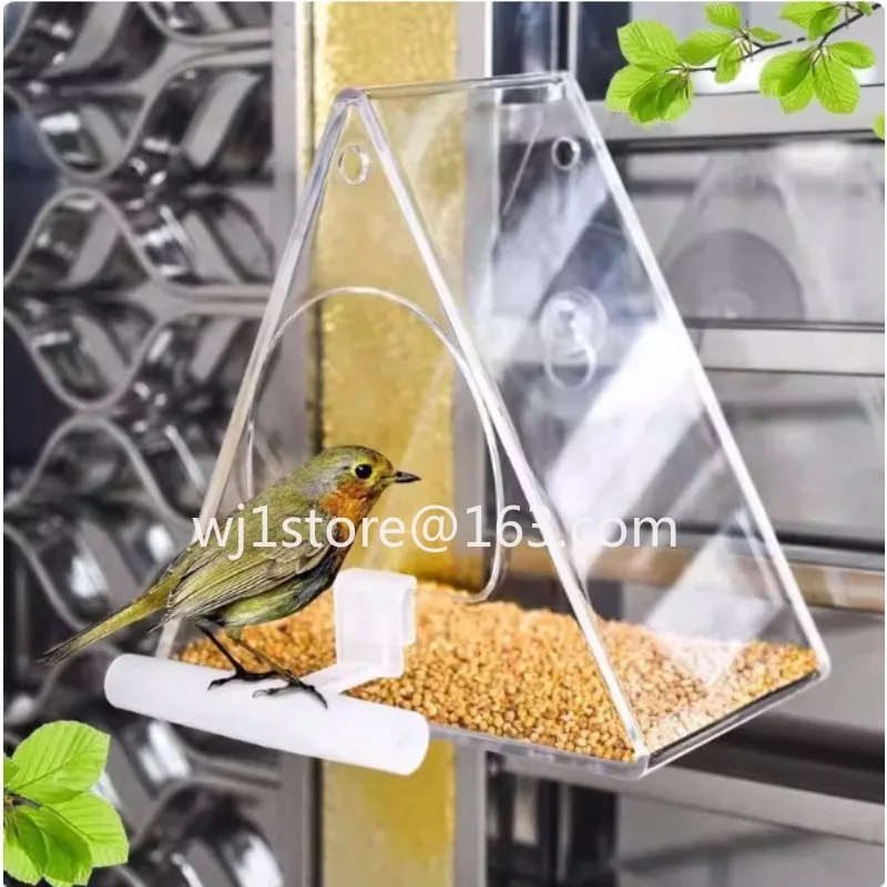 Outdoor bird feeder, outdoor hanging bird feeder in the courtyard, rainproof food box