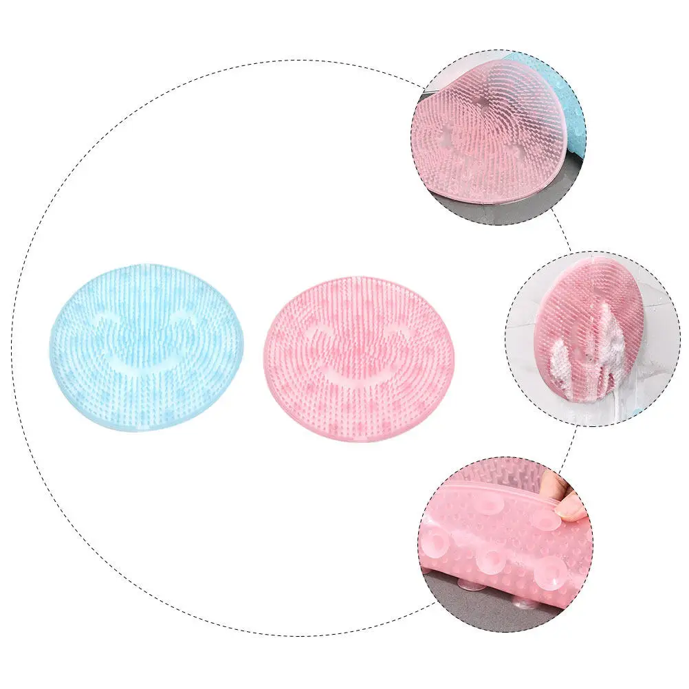

2Pcs Foot Massage Pad Premium Non-Slip Shower Foot Scrubber Elastic Column Suction Cup Design for Home Bath Relaxation and Pain