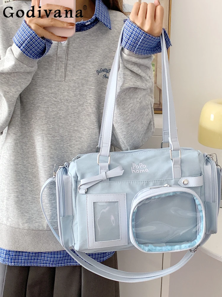 

2D Japanese Style Lolita Pain Bag Large Capacity Sweet Cute Doll Bag Versatile Commuting Daily Casual Crossbody Bag