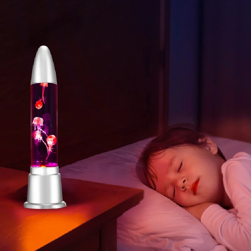 1pcs 직경 8cm LED 버블 튜브 빛 밤 빛 물고기 탱크 램프 분위기 빛 홈 장식 책상 침실