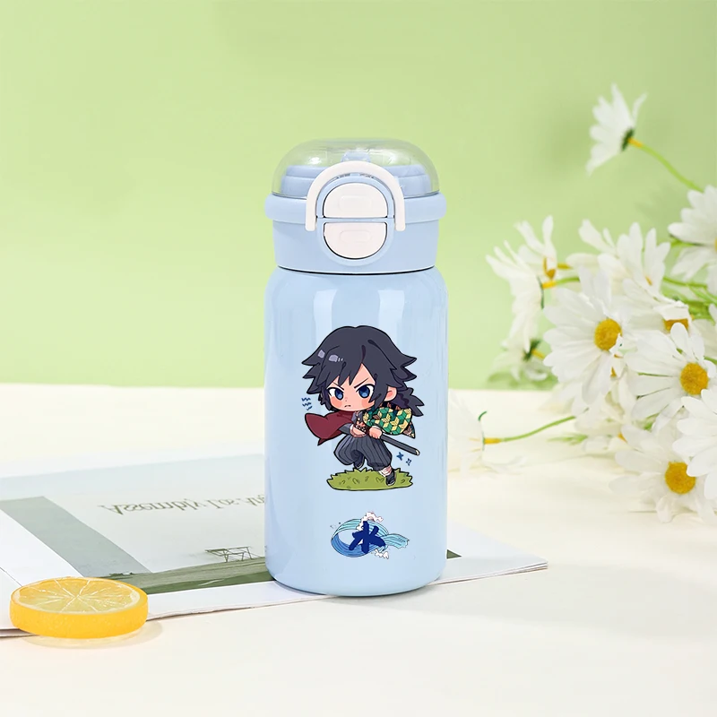 500ml Demon Slayer Thermos Cup 316 Stainless Steel Insulated Cup Girl Boy Anime Portable Straw Water Bottles Kid Travel Cup Gift view 6