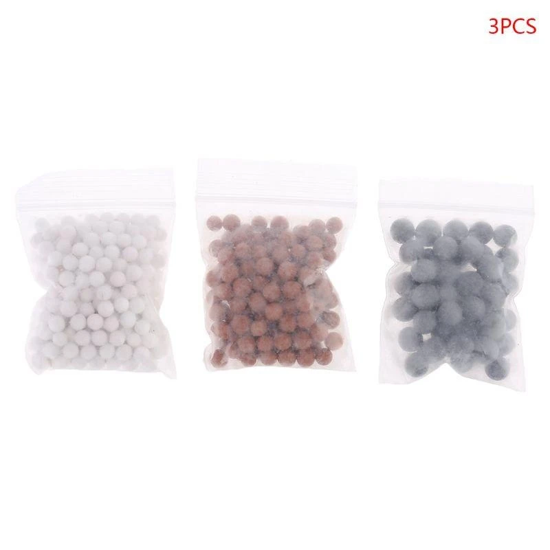 

3 Packs Filtration Shower for Head Negative Mineral Balls Shower Filter Beads Purifying Stones for Dry Skin Hair
