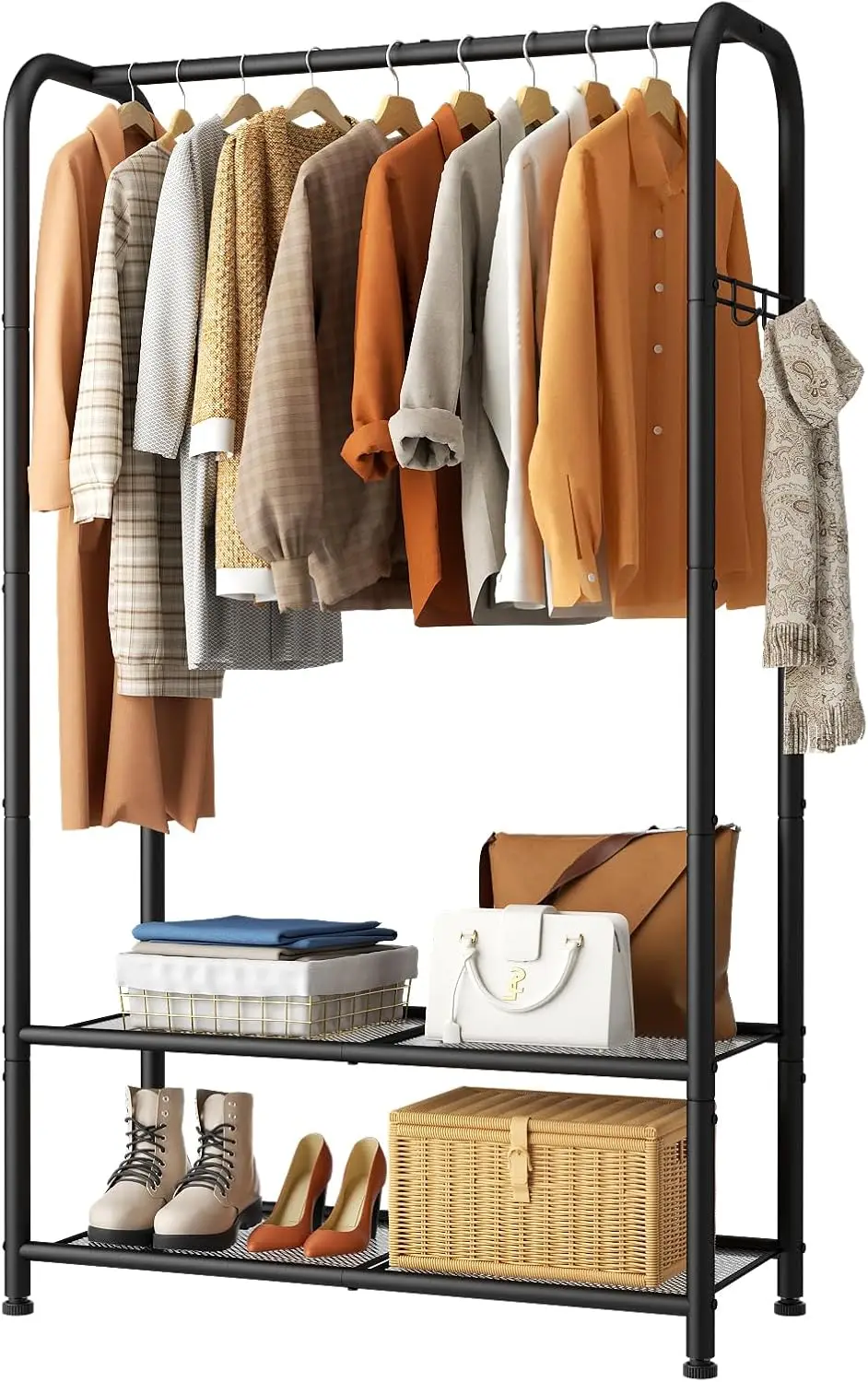 

Clothing Racks For Hanging Clothes Rack Portable Closet Garment Coat Rack With Shelves Heavy Duty Hanger Stand Wardrobe Free
