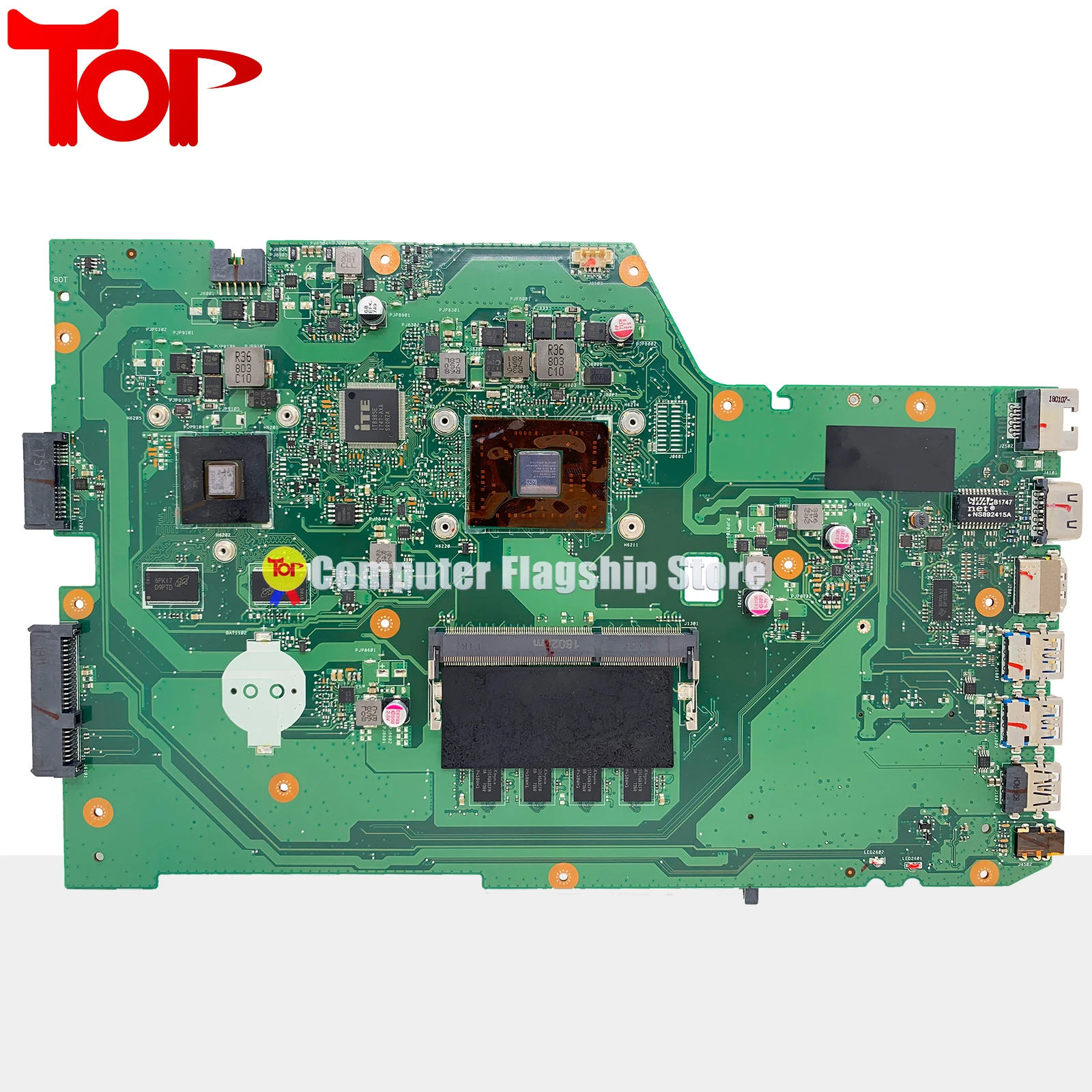 X751YI Laptop Motherboard For ASUS X751BP X751Y K751B K751Y K751BP 4G-RAM E1-7010 A6-7310 GPU V2G Mainboard