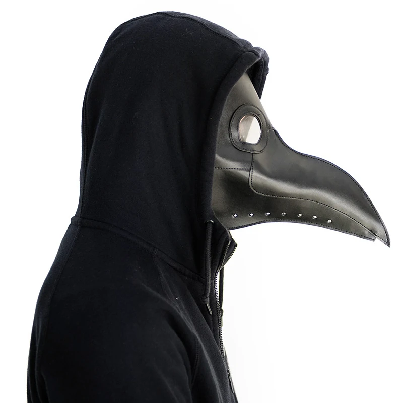 PU Steampunk Bird Plague Doctor Mask Long Nose Beak Mask Retro Cosplay Masks Party Carnival Costumes Props Accessories