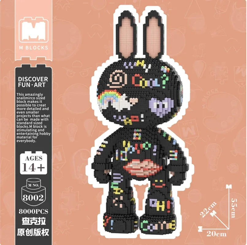 Kawaii Colourful Rabbit Bear Building Block Semi-anatomical Animal Pixel Rabbit Model Magic Bricks DIY Toy for Kid Birthday Gift - Image 3