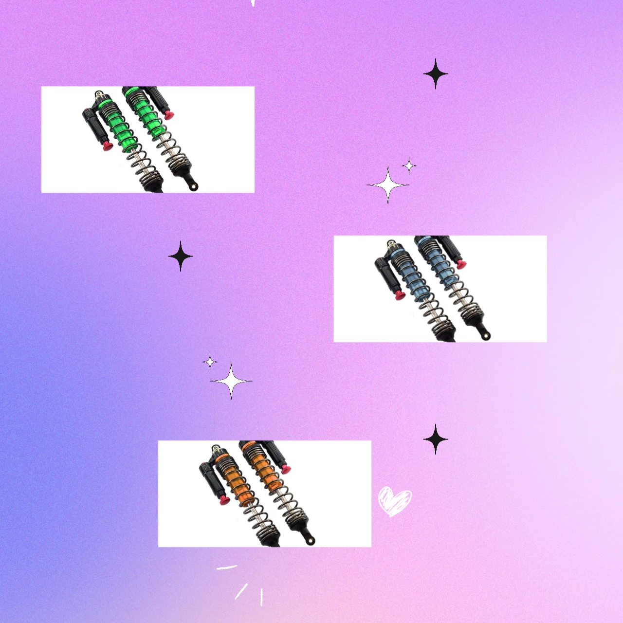 

GPM Alloy Rear L-Shape Piggy Back Adjustable Spring Dampers For TRAXXAS 1/7 UDR 8460、8460X、8460R