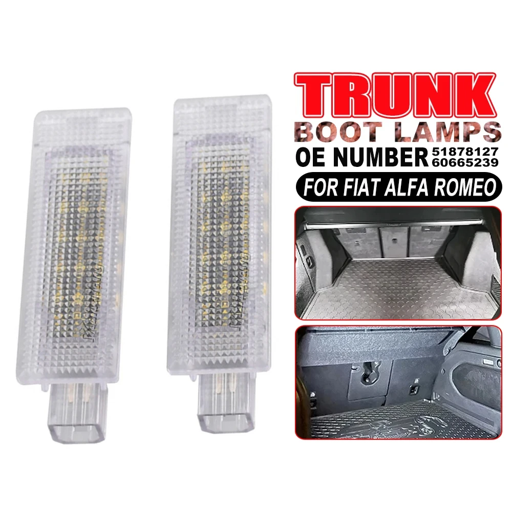 ​For Fiat 500 500X 500L Argo Panda Grande Punto EVO LED Trunk Boot Lamps For Jeep Renegade Compartment Light Interior Lugga