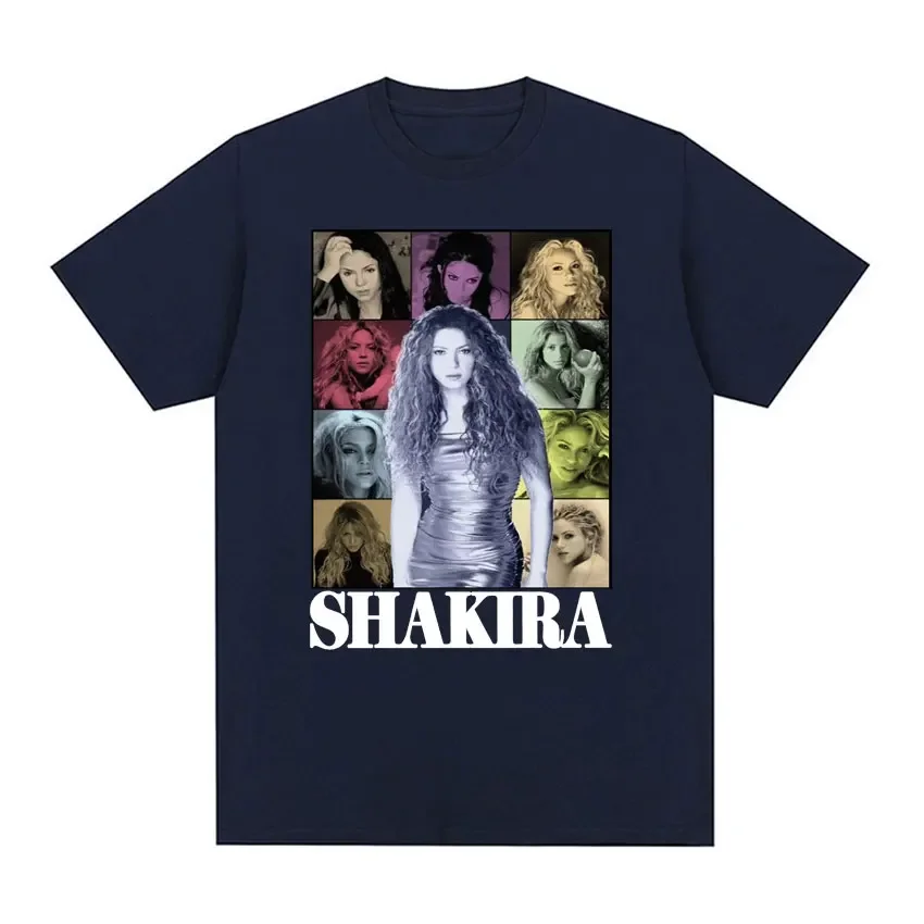 Shakira Las Mujeres Ya No Lloran Tour Graphic T-shirt Men Teenager Clothing Vintage T Shirt Summer O-Neck Cotton Loose Tshirt