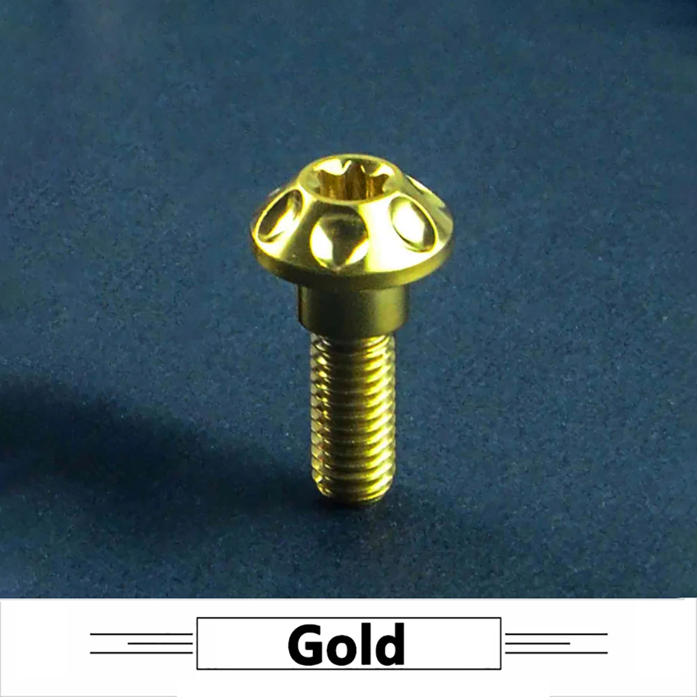 オートバイ用チタン合金ネジ、ファンシーアンブレラヘッドネジ、r1r6スズキ用トルクスm6x20mm、ブレーキディスク修理ネジ、1個、4個