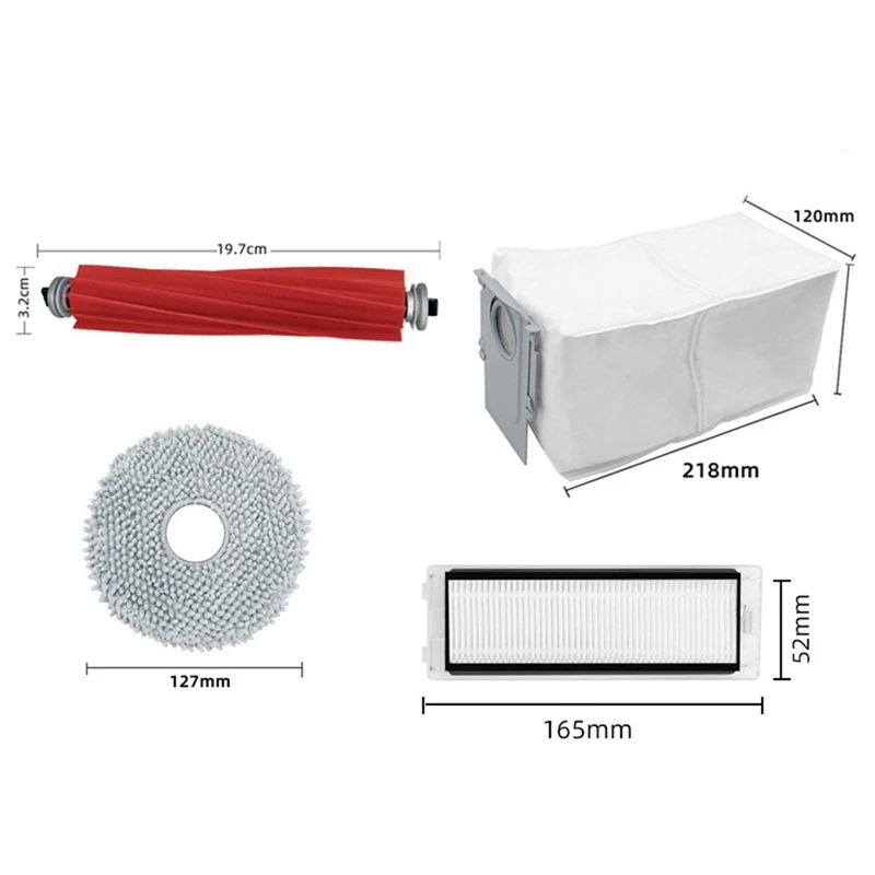 مجموعة استبدال الفراغ متوافقة مع Roborock Q Revo المكنسة الكهربائية الروبوتية ذاتية التنظيف P10