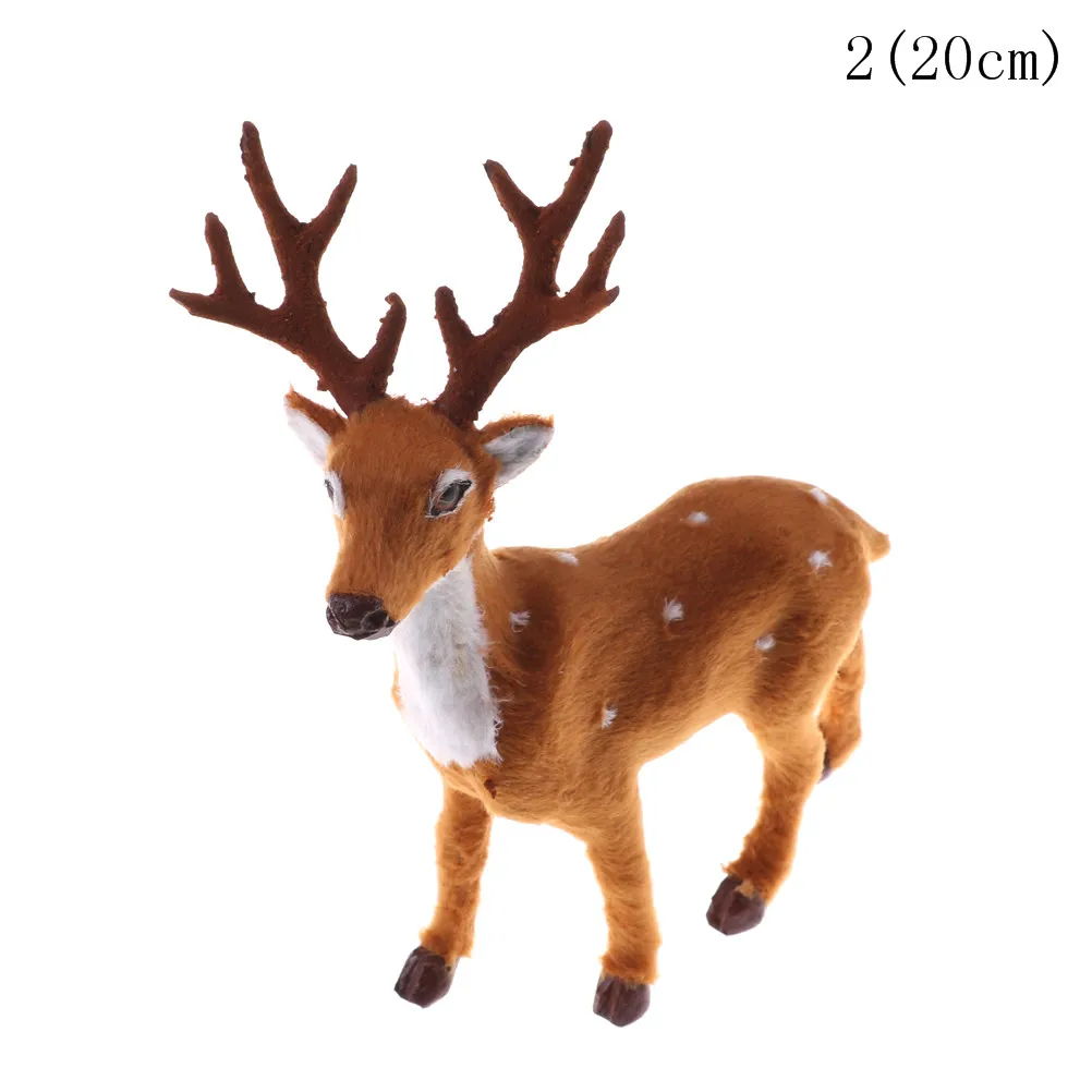 1pc Christmas Deer Christmas Elk Plush Reindeer Christmas Decoration Fairy Garden Miniatures Props