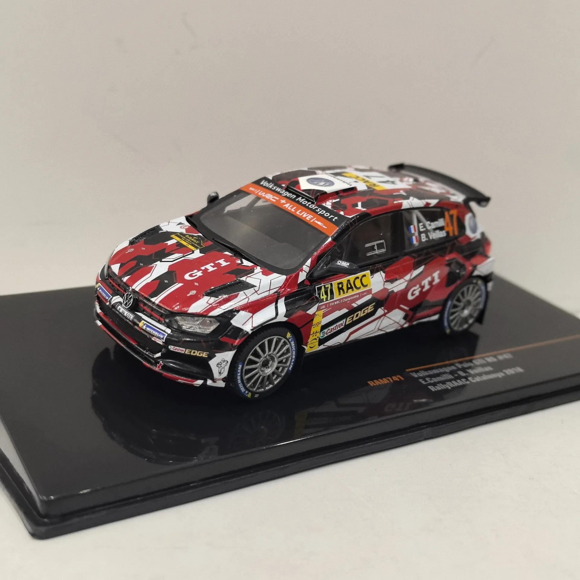 

Diecast IXO 1/43 Scale VW POLO GTI R5 #47 2018 Volkswagen Car Model Collectible Toy Gift Souvenir Display Ornament