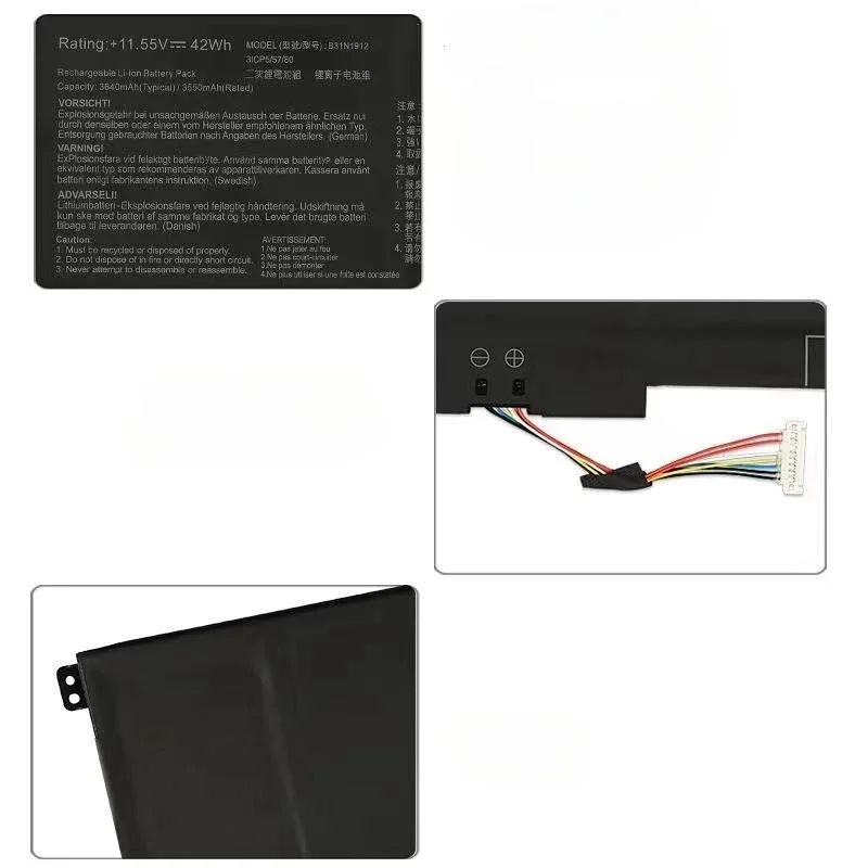 الأصلي ل ASUS E410M E410MA E510M E510MA E510MA L410MA B31N1912 C31N1912 بطارية الكمبيوتر المحمول 3640mAh 11.55v