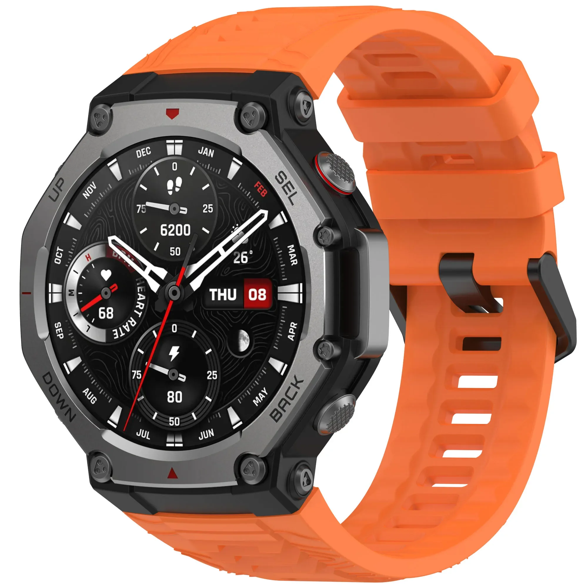 Bracelet de montre Compatible avec Amazfit t-rex 3, bracelet de remplacement en Silicone souple pour l'extérieur, bracelet de Sport pour Amazfit t-rex 3