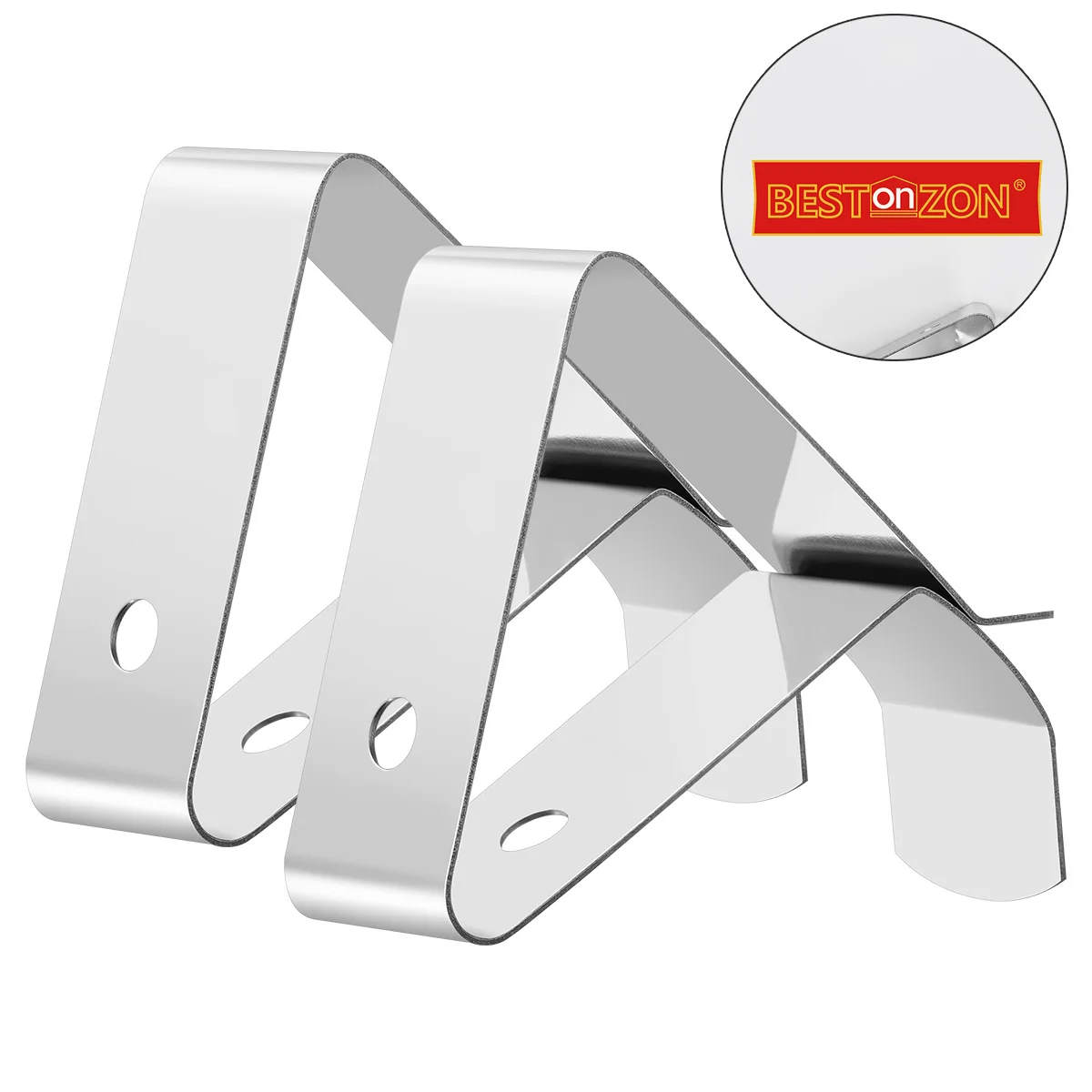 

2Pcs Meat Thermometer Probe Clip Stainless Steel Holder for Smoker Grill Oven Temperature Reading Food Grade Probe Fixation