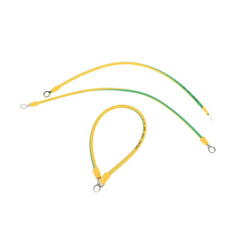 10PCS Grounding Wire Solar Photovoltaic Grounding Wire Copper Bridge Jumper Yellow Green Double Color