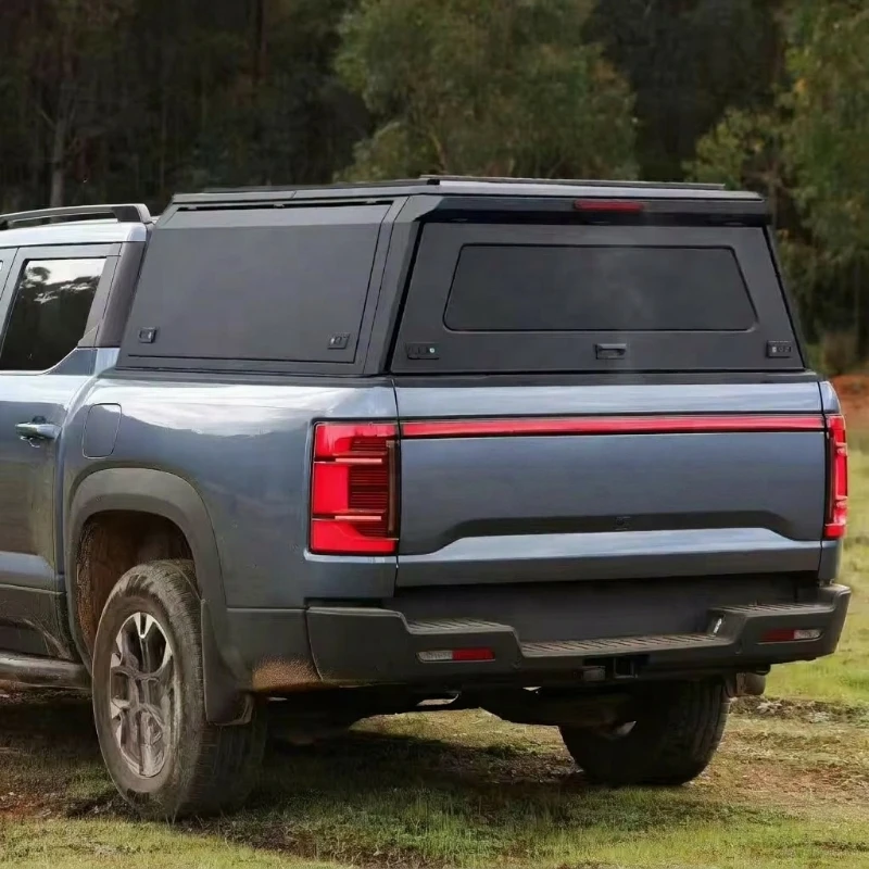 High Quality Waterproof Lockable Aluminum Pickup Hardtop Canopy Topper With Slide Glass Window adpat Ranger