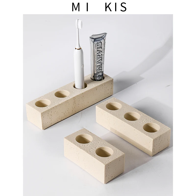 

Luxury Toothbru Holder Resin Batoom Accories Tootaste Organizer Sink elf Storage Toothbru Base Stand