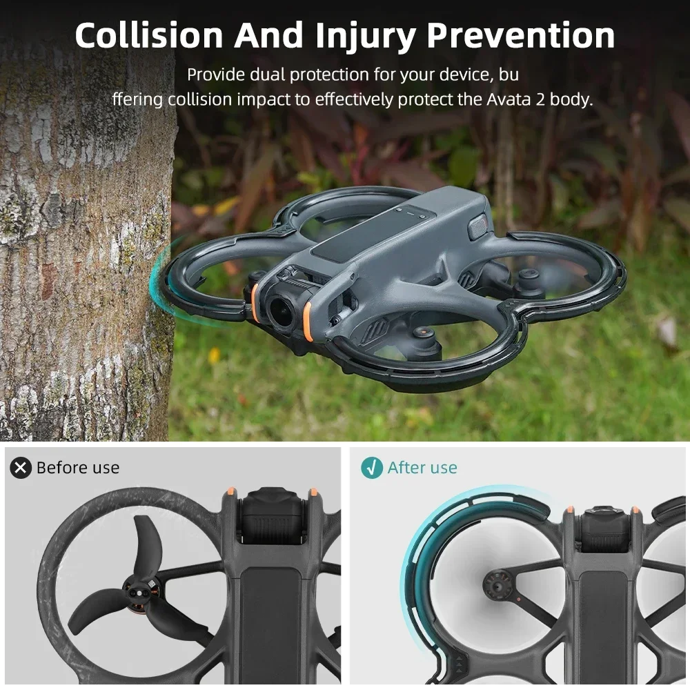 Защита пропеллера BRDRC для DJI Avata 2, бамперы для предотвращения столкновений, защита от ударов, легкие аксессуары для дрона