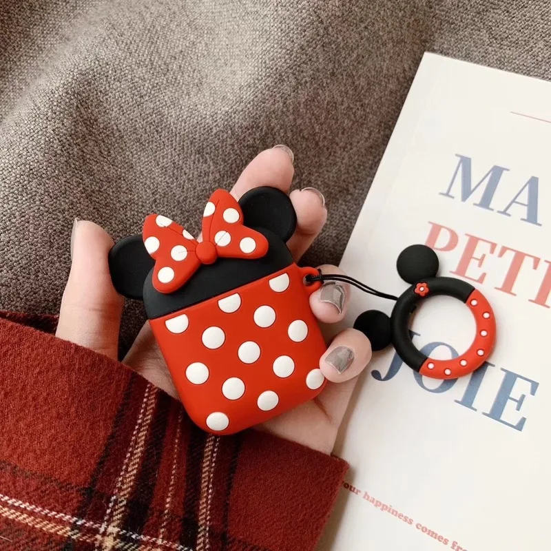 Disney Cute Cartoon Mickey Minnie AirPods Pro Protective Case Apple 1/2/3 Generation Wireless Bluetooth Headphone Case Soft