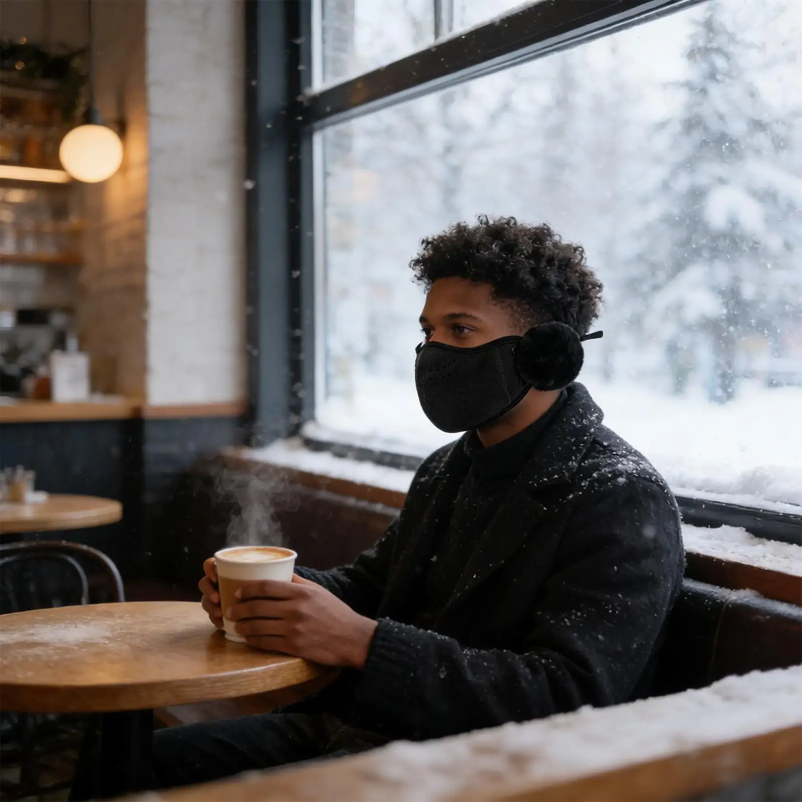 Cycling Warm Mask With Ear Flap Winter Windproof Shield Anti-freeze Ear Protection Covers For Outdoor Sports Cold Weather